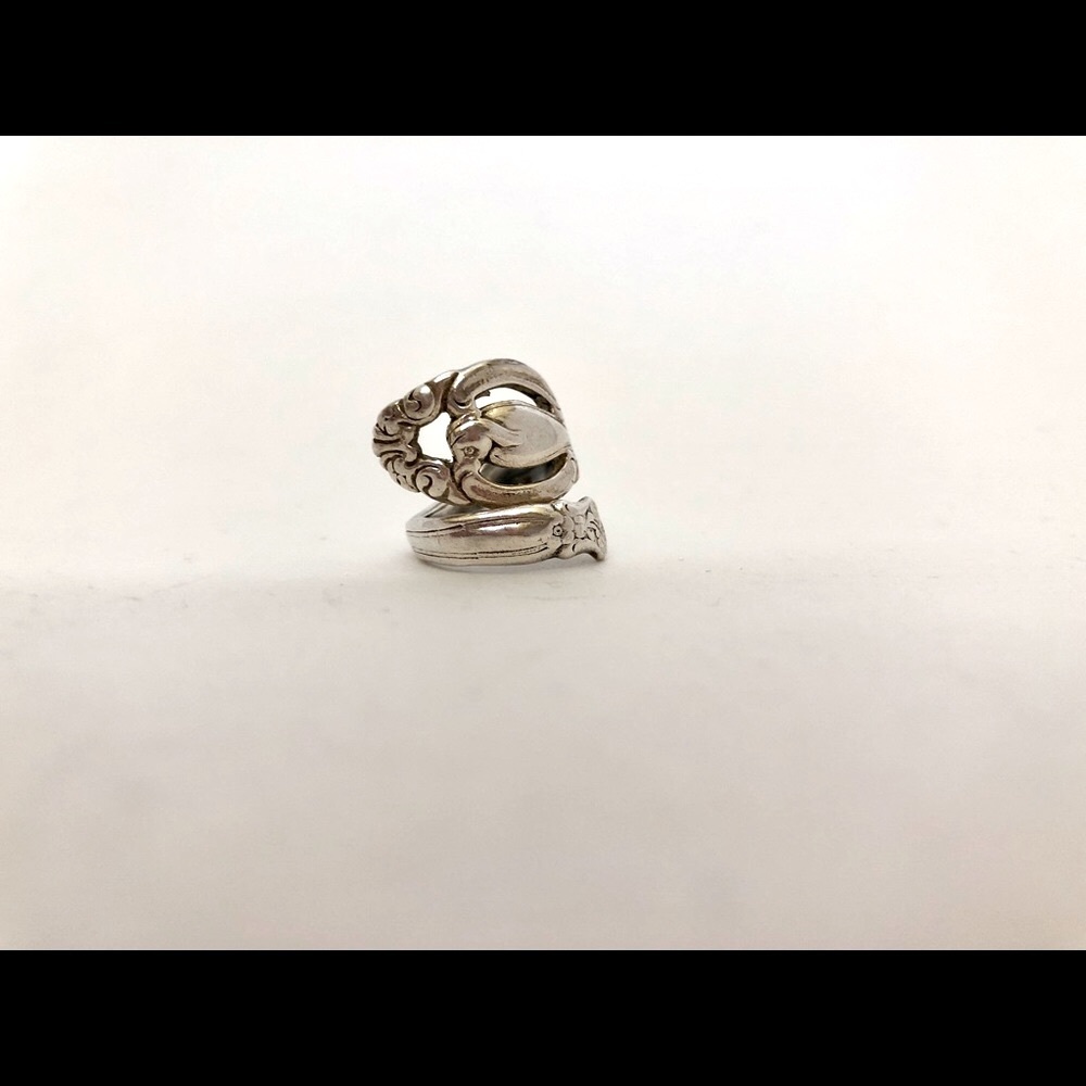 Vintage 1970s Oneida Sterling Silver Spoon Ring